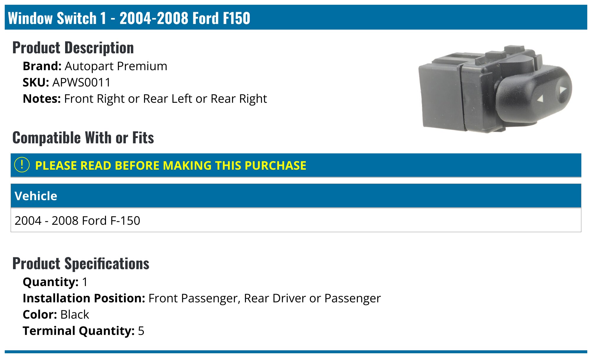 Ford F 150 Light Switch Replacement