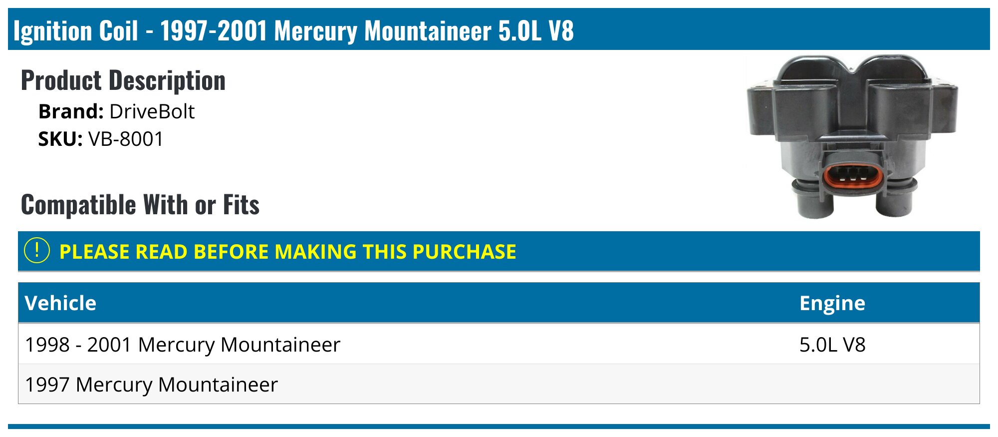 1997 Mercury Mountaineer 5.0L Exhaust KIT after Catalytic | Time Auto Parts 1997 Mercury Mountaineer 5.0L Exhaust KIT after Catalytic | Time Auto Parts