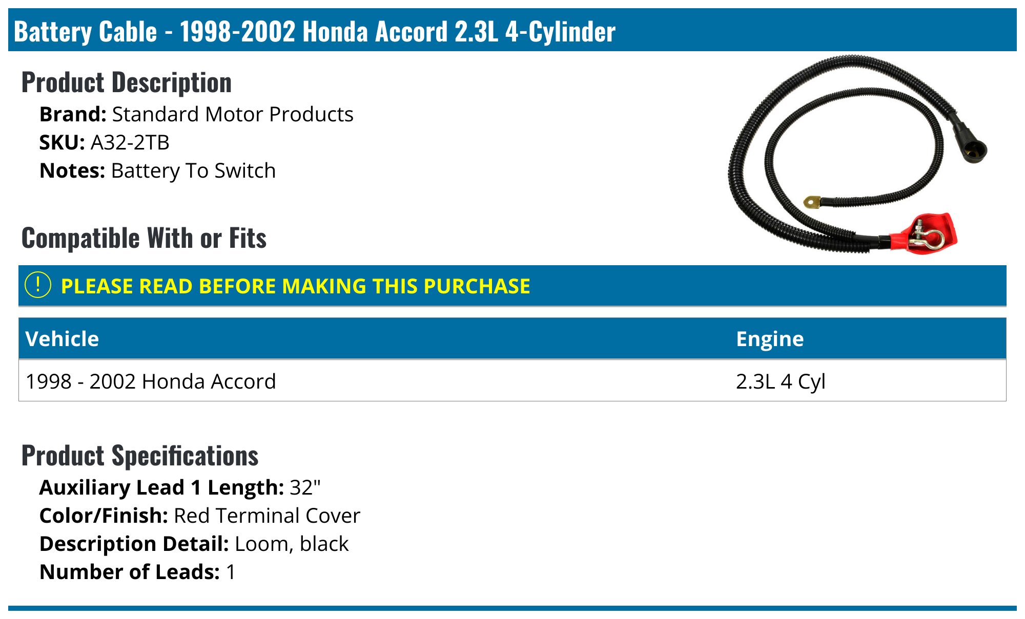 2002 Honda Accord Batterynull