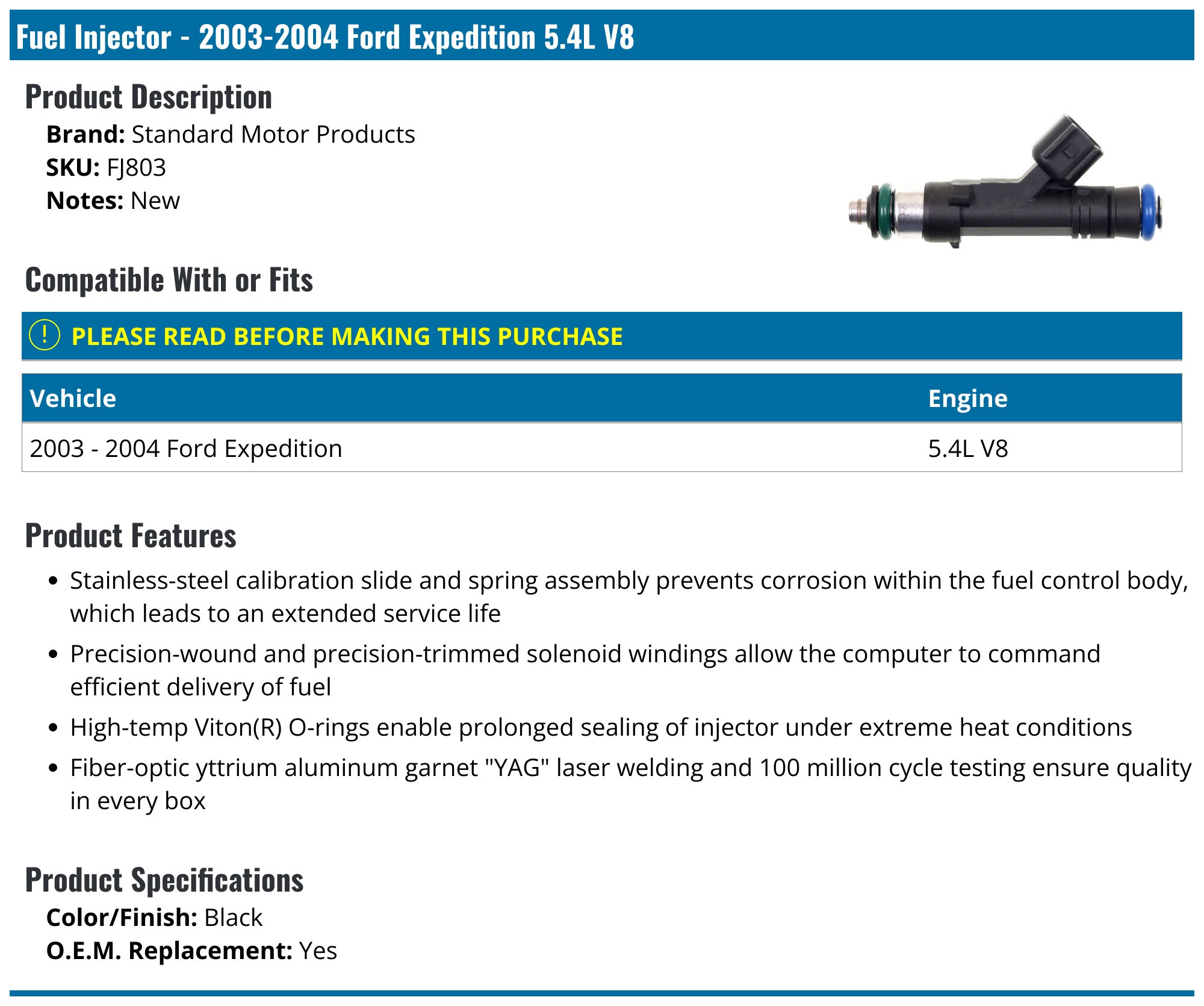 OASF Premium Fuel Filter For Ford Expedition 2003-2004 – 4.6L 5.4L Engines