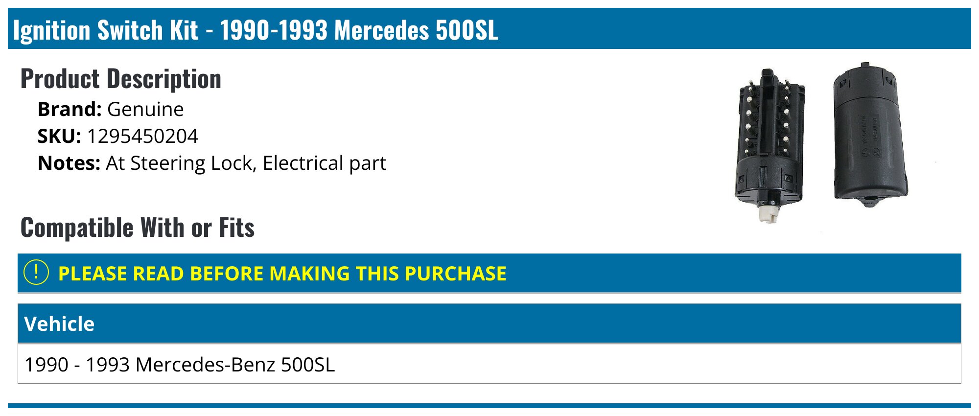 1990-2001 for Mercedes Benz R129 SL320 SL500 SL600 Grille Paint #197 Gloss Black