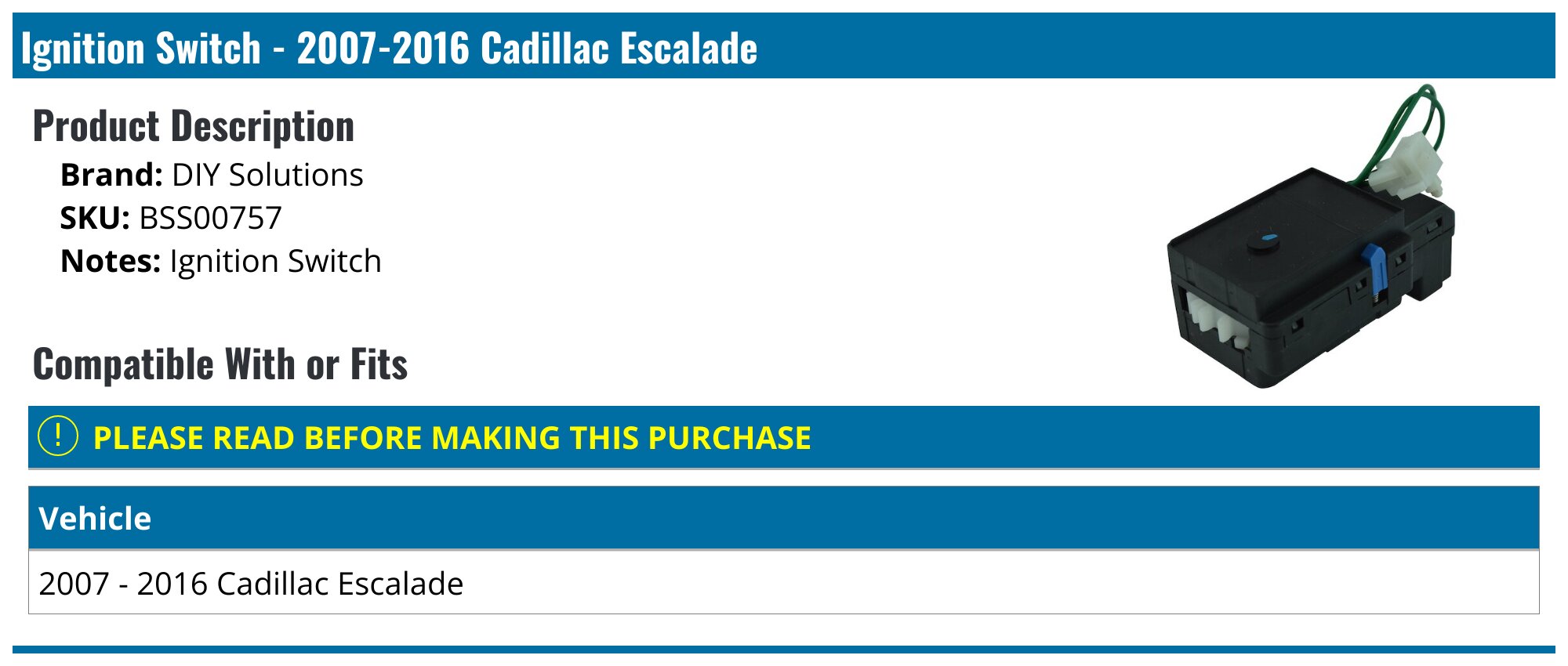 Transponder Ignition Key For 2011-2014 Cadillac Escalade – Self-Programmable Chip Key
