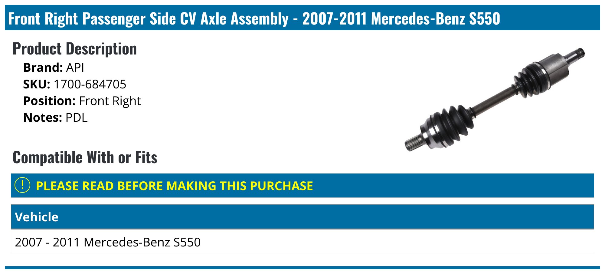 CV Axle Assembly Replacement - Left Right Front & Rear Axles | Parts Geek