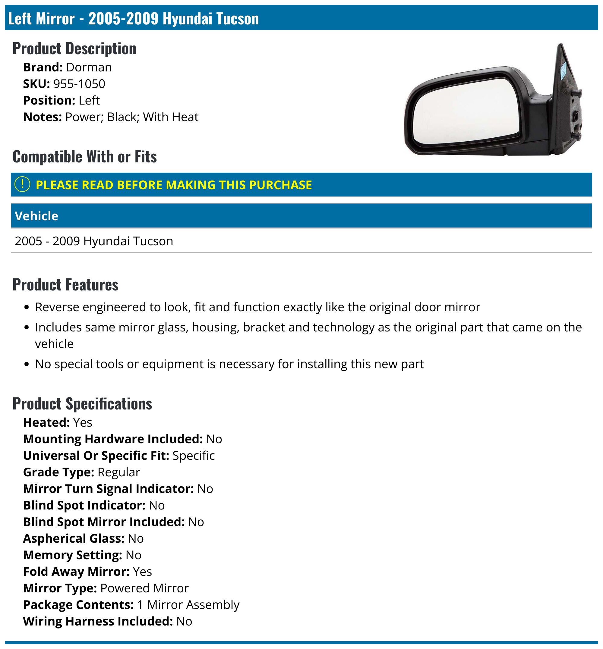 2005-2009 Hyundai Tucson 2.7L Engine Rear Bumper with Dual Exhaust - HY1100145, Unpainted