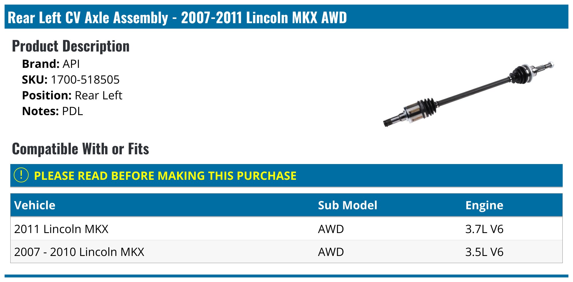 GSP Right Front CV Axle Shaft Assembly - Passenger Side For Dodge Ram 1500, Durango & More
