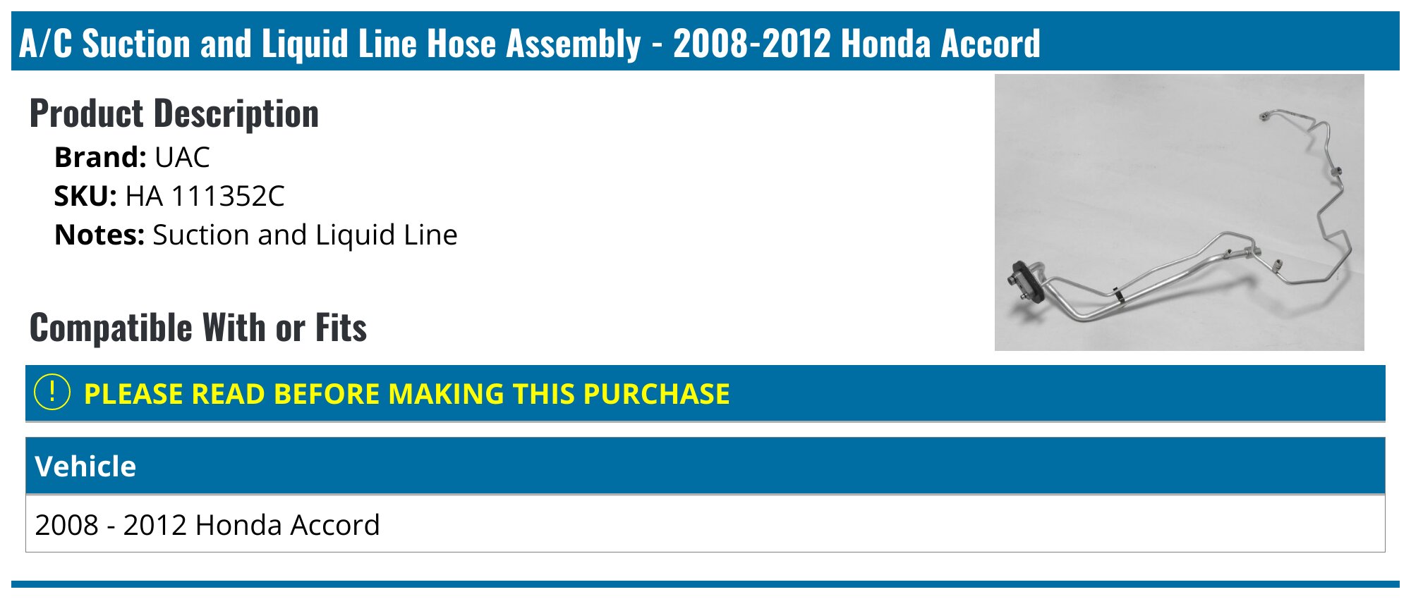 Universal Air Conditioner Inc. HA 111337C - Summit Racing