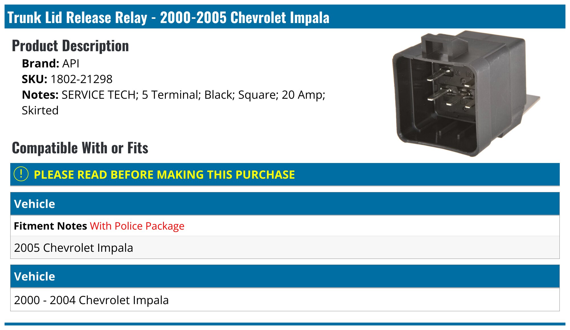 Upgrade Your Chevrolet Impala With Quality Auto Parts
