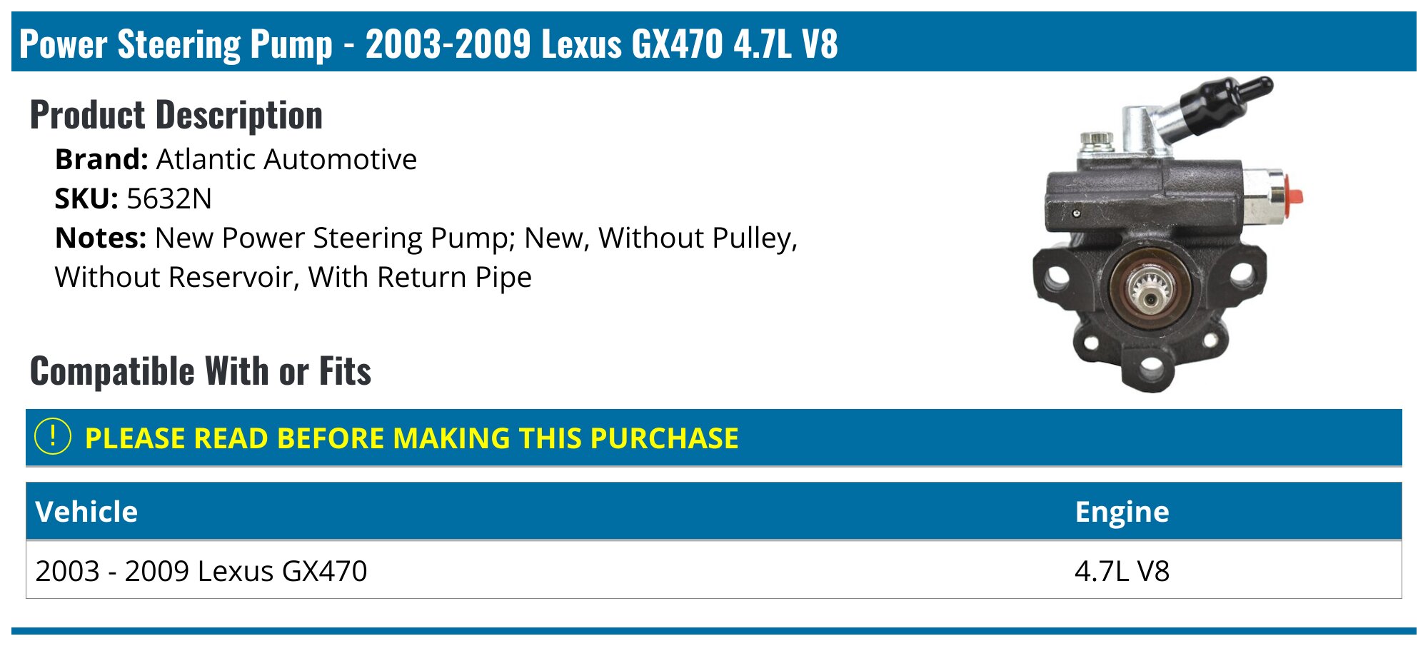 1984-1995 Toyota 4Runner Power Flow™ 1650 PSI Power Steering Pump – Yota Force