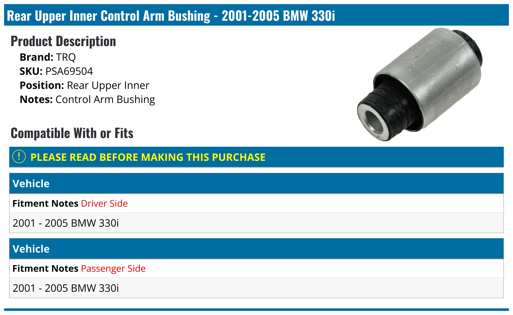SuperPro Front Upper Inner Control Arm Bushing Set | Land Rover LR3 SE (05) (SPF3486K) main image 0