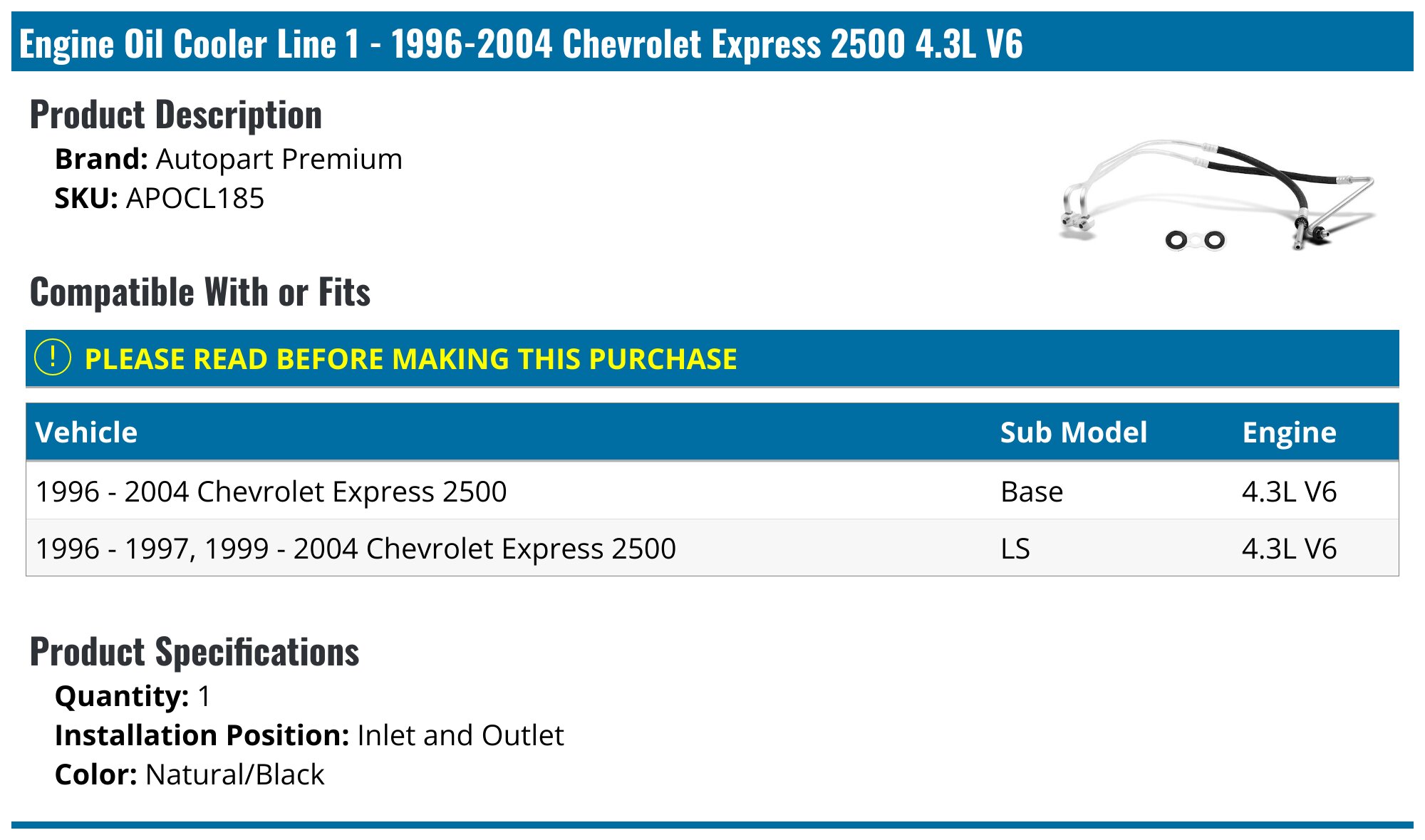 Chevy Express 2500 Oil Capacitynull
