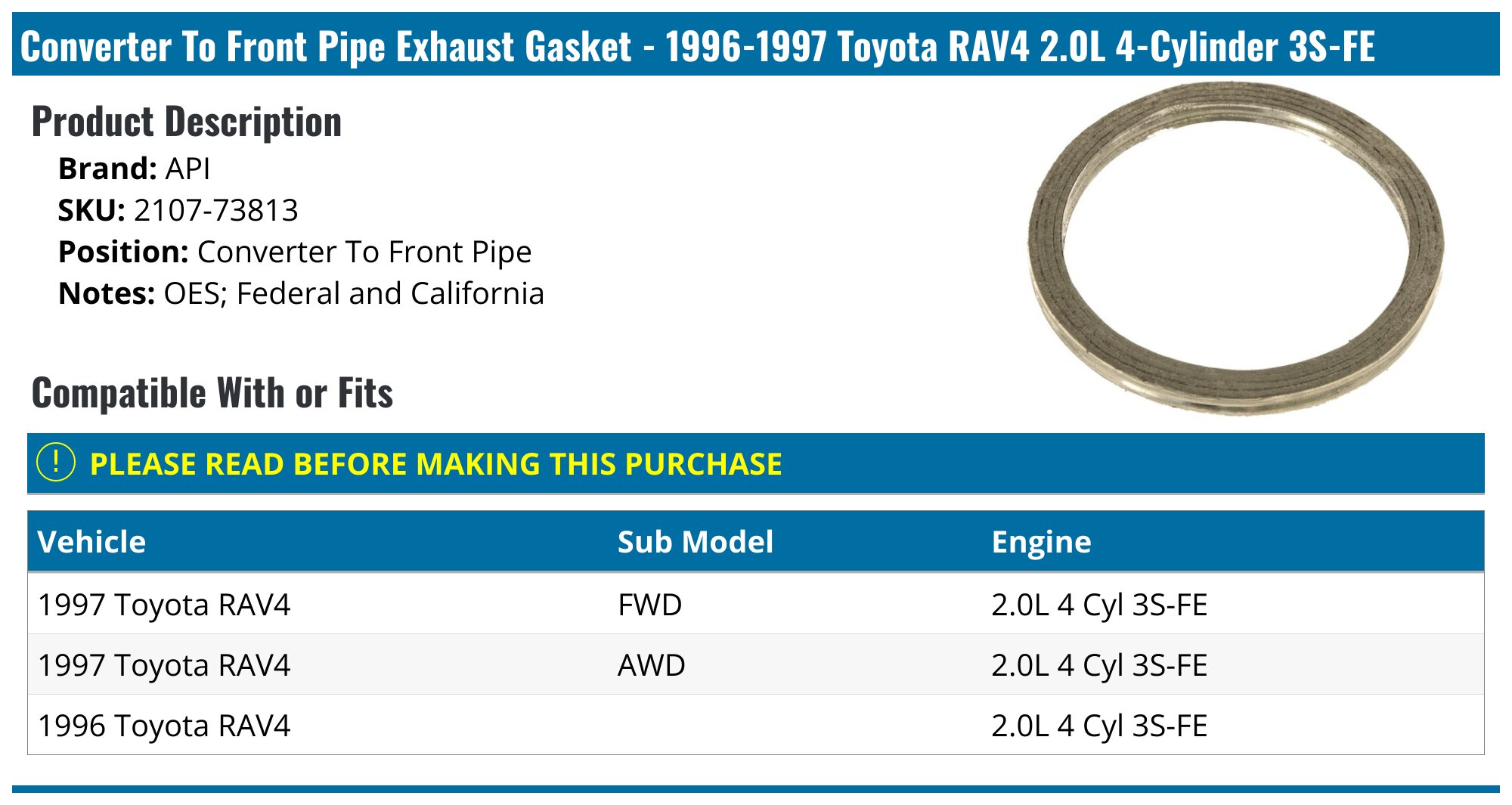 Exhaust & Emission Systems for Toyota RAV4 for sale Exhaust & Emission Systems for Toyota RAV4 for sale