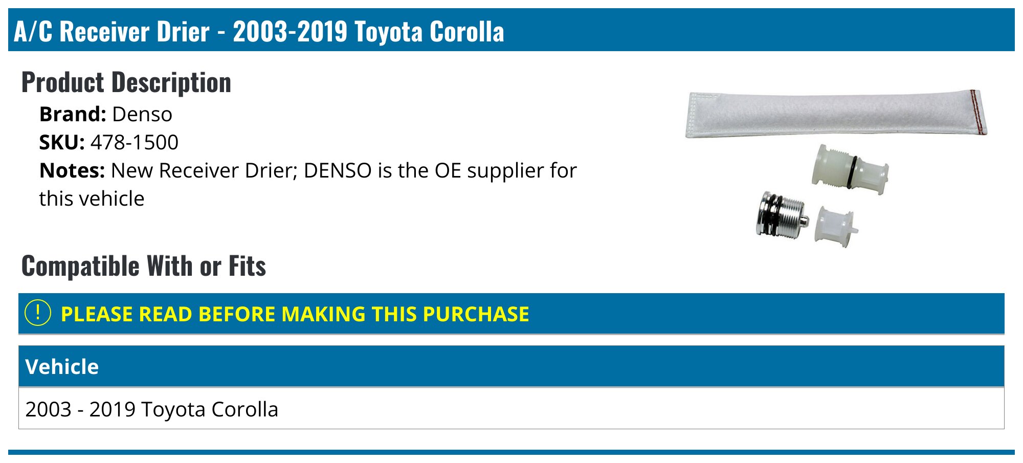 Cooling Direct AC Condenser CDC30153 – Fits 19-23 Toyota C-HR, Corolla – W/ Receiver Dryer