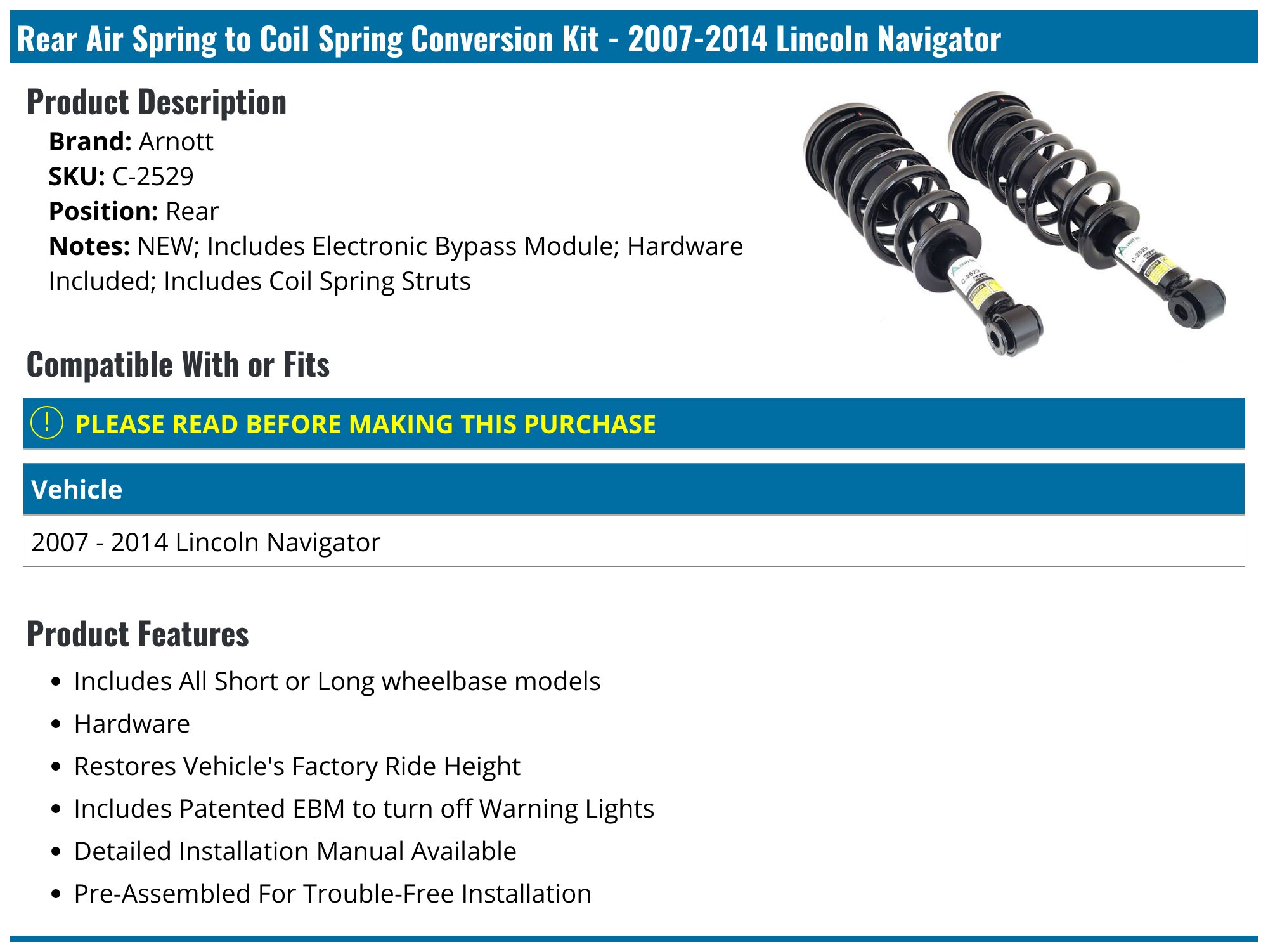 Kit Sospensioni Anteriori 2WD 12 Pezzi – Per Ford F-150 (2009-2014) E Lincoln Navigator / Expedition (2007-2014) - 2