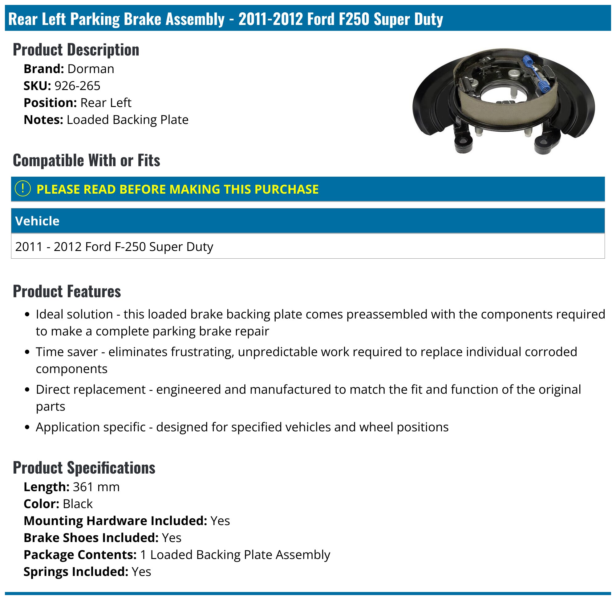 Auto Shack Ceramic Brake Pad Set – Front & Rear For 2011–2012 Ford F-250 Super Duty, 4WD/RWD