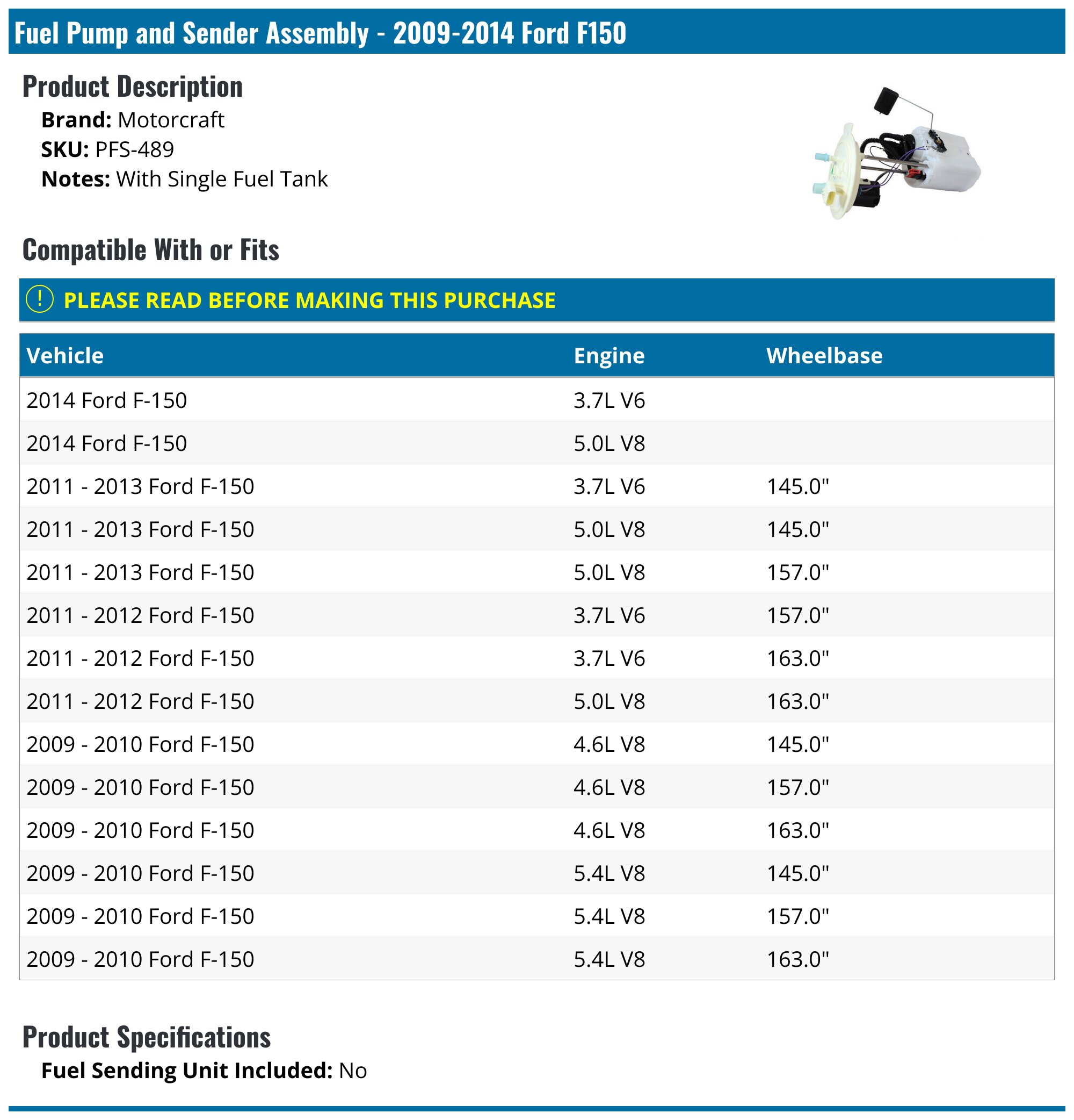 xiuchenhongyun for Ford for F150 4.6L/5.4L 2009