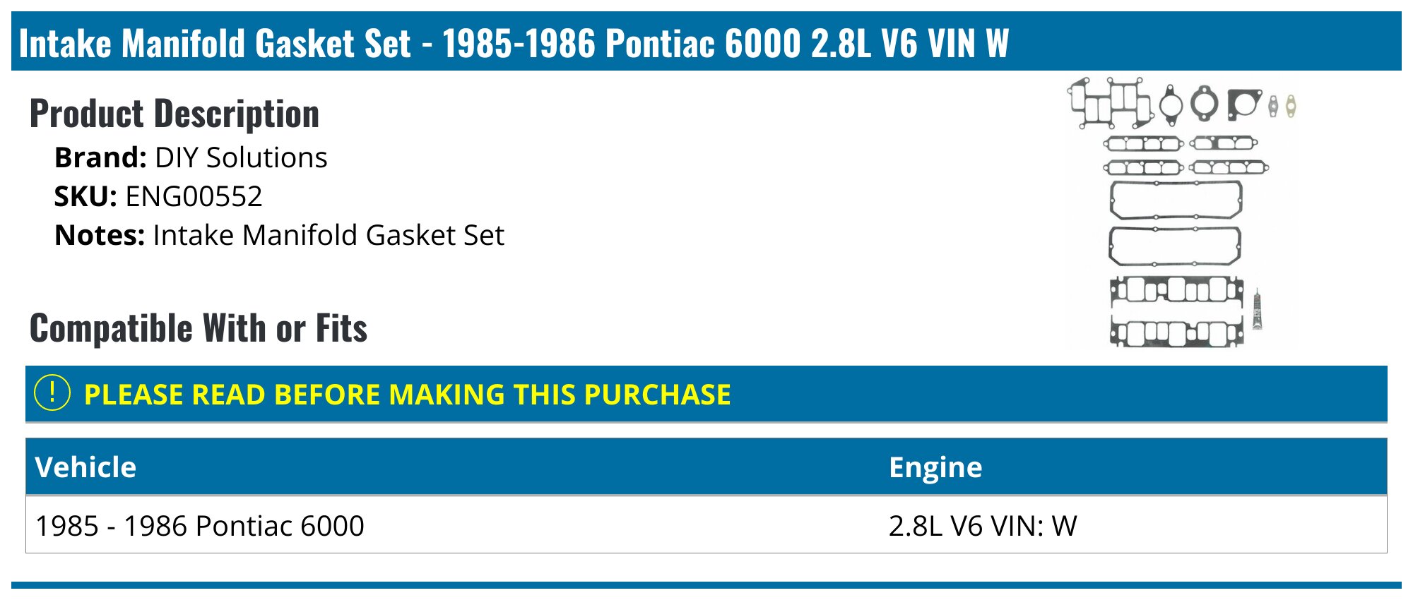 NEW INTAKE GASKET FITS JOHNSON/EVINRUDE V4 LOOPER SMALL BORE 120 - Foto 4