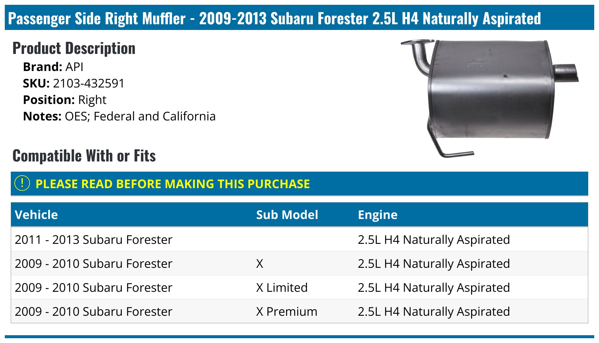 Subaru Forester Parts
