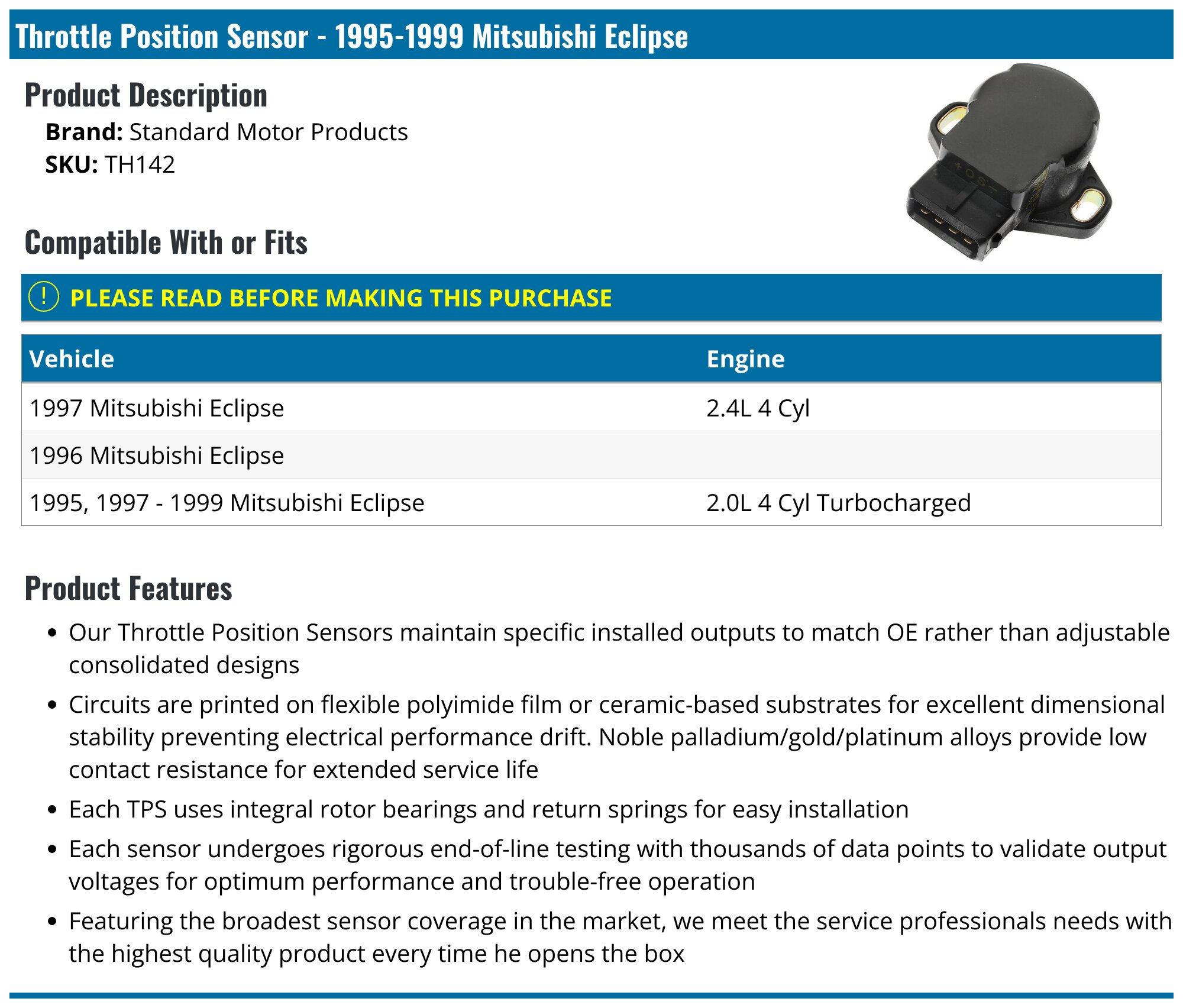 Walker Products 200-91104 Throttle Position Sensor - Full Service Kit 200 91104