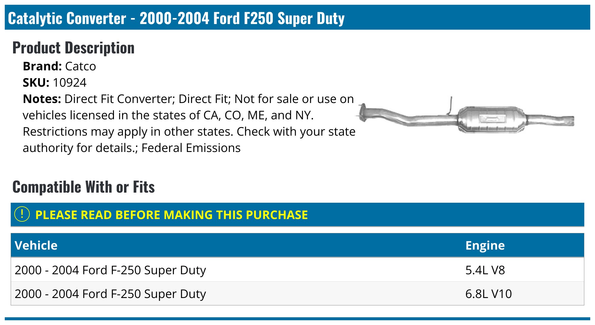 Ford F-250 Super Duty Catalytic Converter - PC3Z5F250B | Sheehy Ford