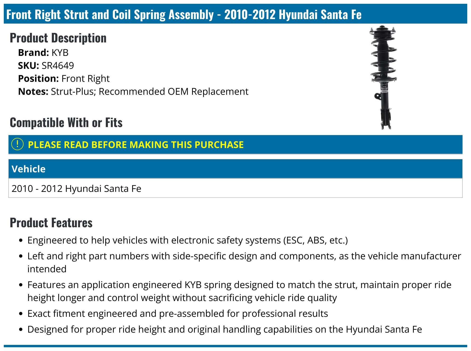 Hyundai Santa Fe Replacement Suspension Kits - Front & Rear | CARiD