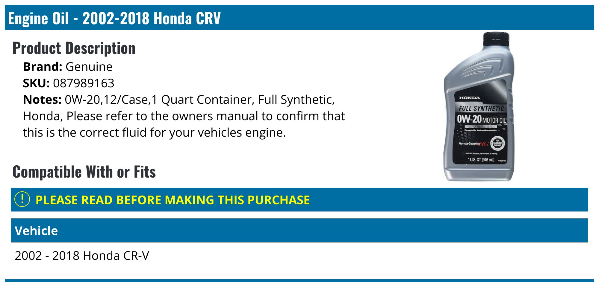 Decoding The Mystery The Perfect 2018 Honda Crv Oil Type For Peak Performance