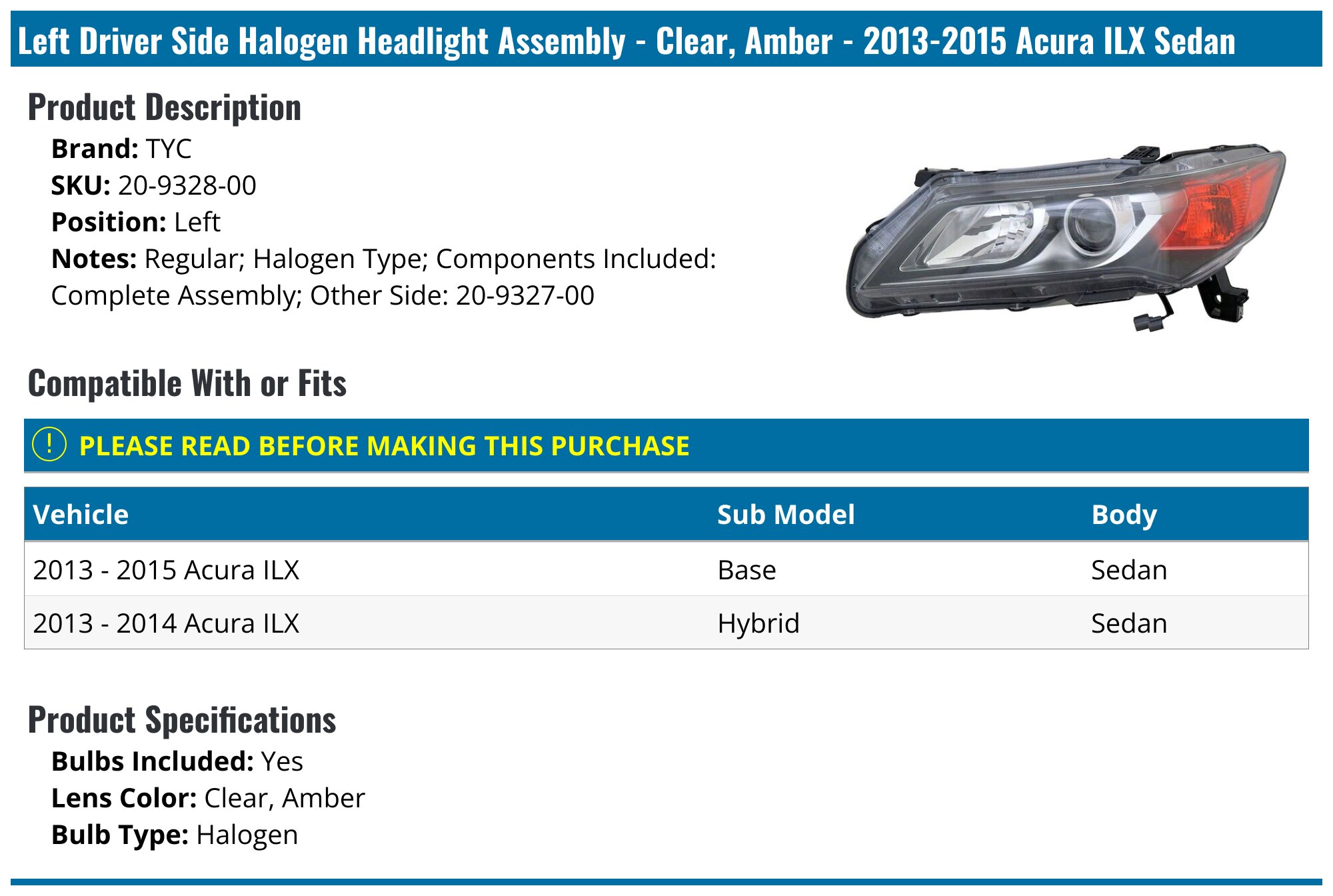 Genuine OEM Acura ILX Front Right Passenger Side Fog Light Cover Garnish (2013-2015) – 71103-TX6-A11
