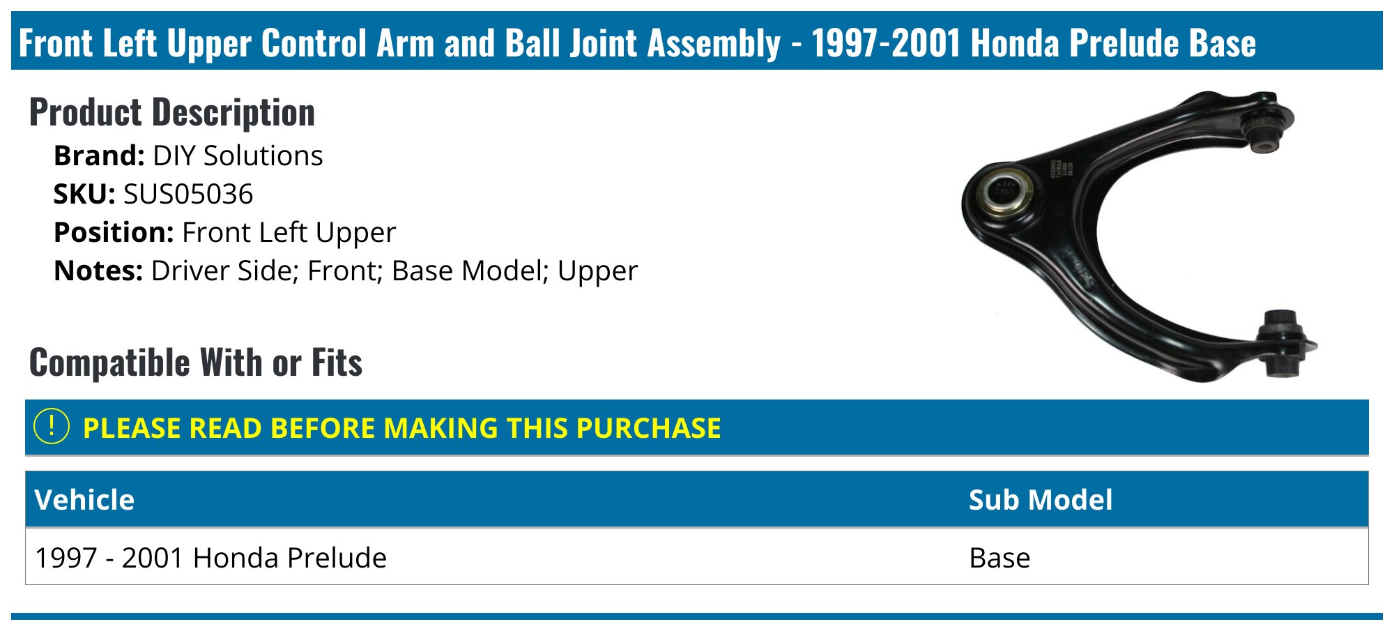 Detroit Axle - Front Upper Control Arms Ball Joints Tie Rods Sway Bar End Links Replacement For 1997 1998 1999 2000 2001 Honda Cr V 12pc Set