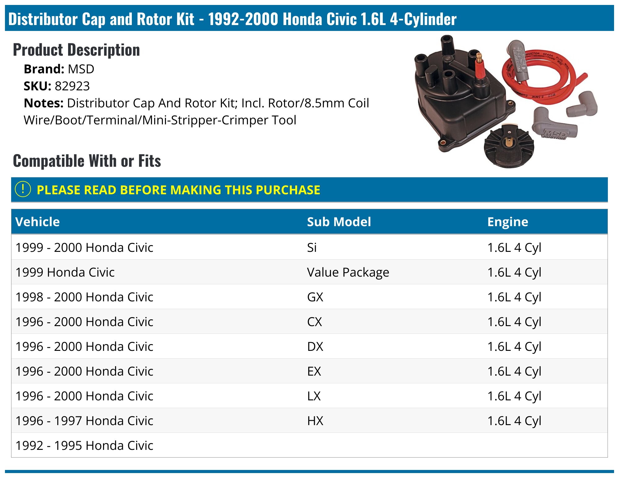 40406: Distributor Cap and Rotor Kit 1977-95 Ford 5.0L 40406: Distributor Cap and Rotor Kit 1977-95 Ford 5.0L