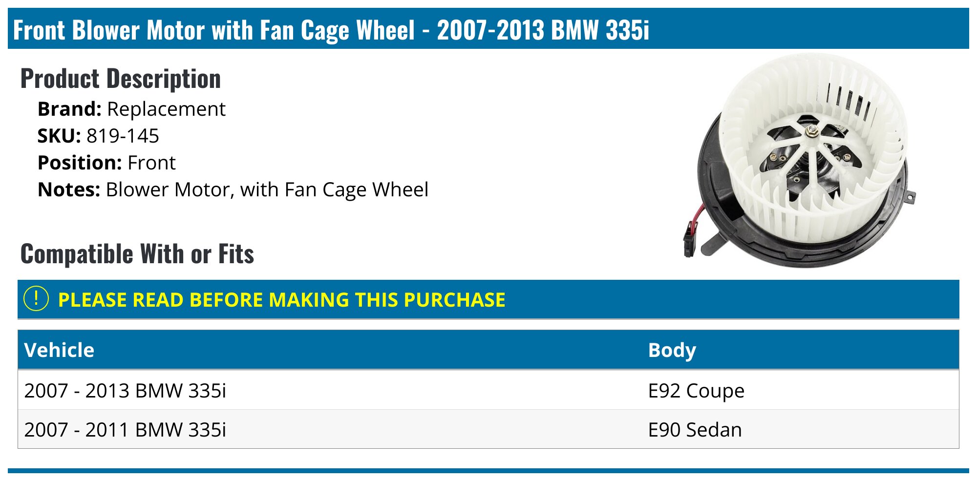 A/C Blower Heater Motor w/Fan Cage for Nissan Tiida Versa 2007-2012