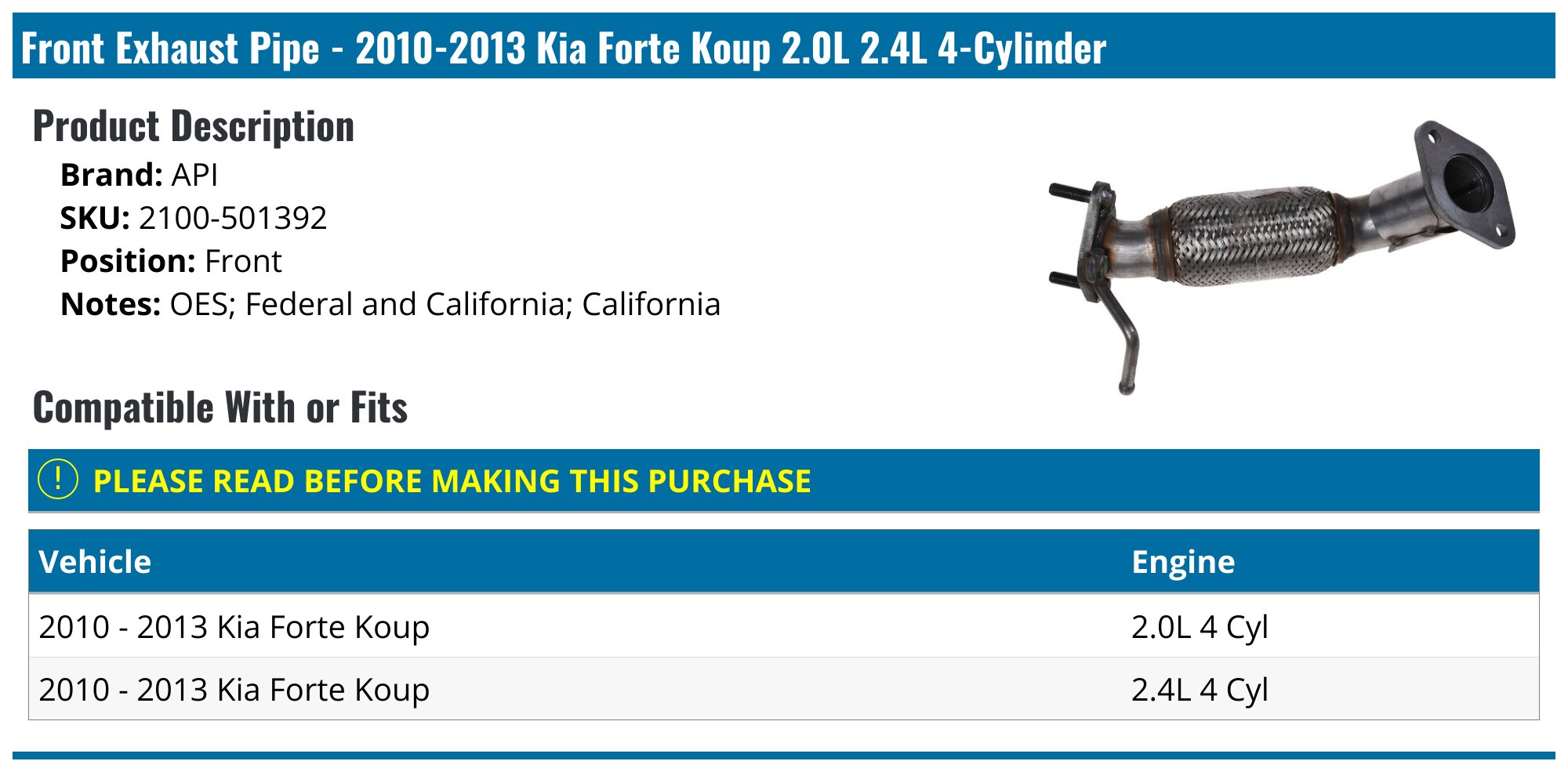 (Replacement Part) 2010-2013 Kia Forte Koup - OG Edition Rear Diffuser