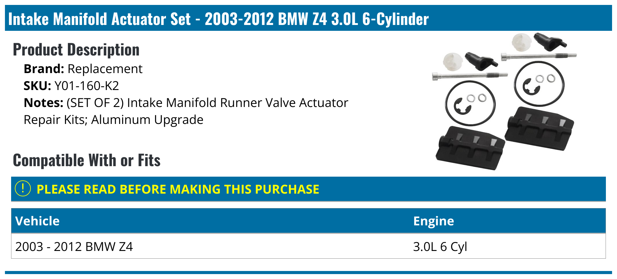20032012 BMW Z4 Intake Manifold Actuator Replacement Y01160K2