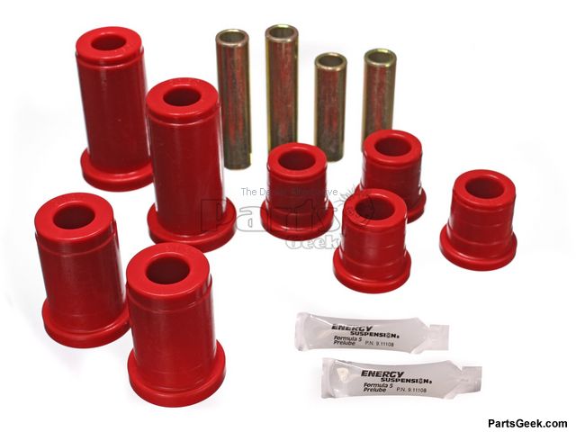 Energy Suspension 98-99 Tahoe/Yukon/Denali / 98-95 K5 Blazer 4WD Red Front End C/A Bushing Set