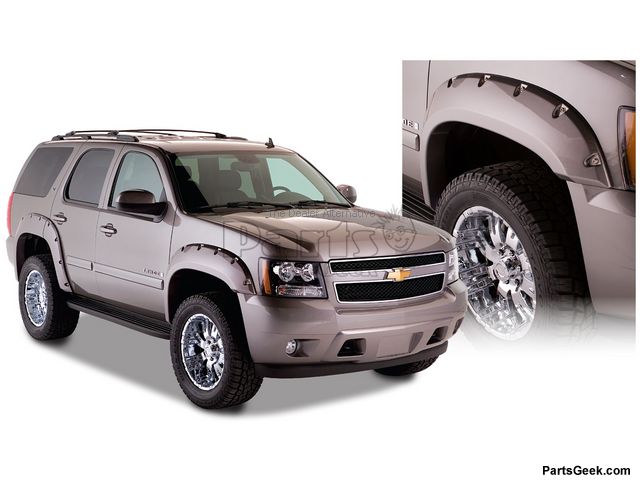 Matte Black Fender Flares For 2000-2006 Chevy Tahoe - 6-Piece Set, Polyurethane, Bolt-On