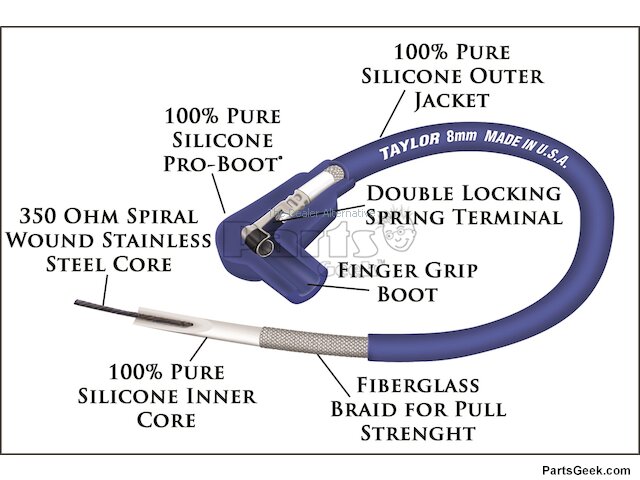 Oldsmobile Cutlass Spark Plug Wires - Ignition Wire - Taylor AC Delco