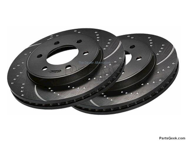 Brake Rotors, Front & Rear Disc Brakes, Drilled Slotted Rotors