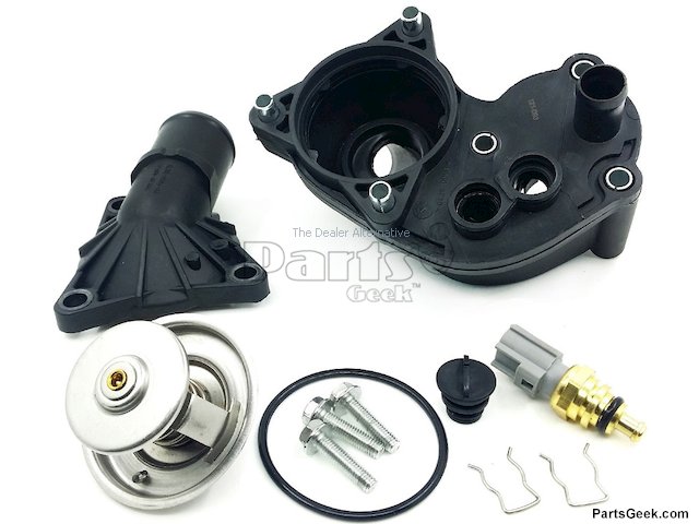 IRONTEK Engine Coolant Thermostat Housing - Replacement For Chrysler Sebring & Dodge Stratus V6 2.7L (2001-2006)