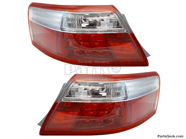 TINVHY Passenger Side Rear Tail Light Assembly For 2007-2009 Toyota Camry, Red/Clear 5 thumbnail image