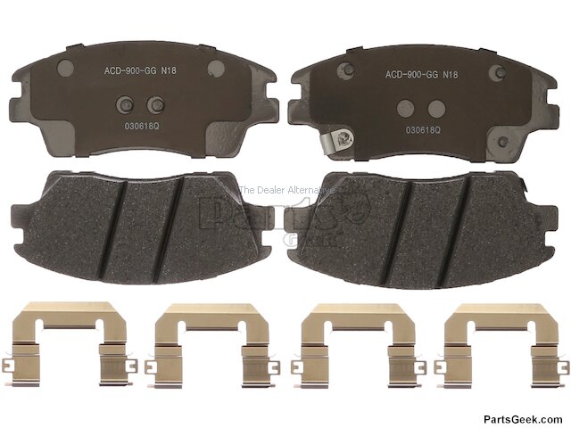 17 2017 Hyundai Elantra Brake Pad Set - Brake - AC Delco, API, Advics ...