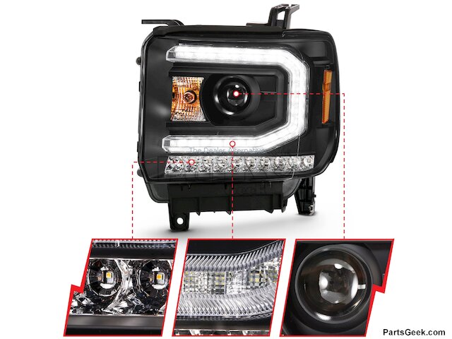 17 2017 GMC Sierra 1500 Headlight Assembly - Body Electrical - Action ...