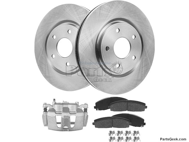 Detroit Axle - 305mm Front Rear Brakes And Rotors Brake Pads Brake Calipers Replacement Gmc Sierra 1500 Fits Select 2000 Chevrolet Silverado C1500 2001 Che