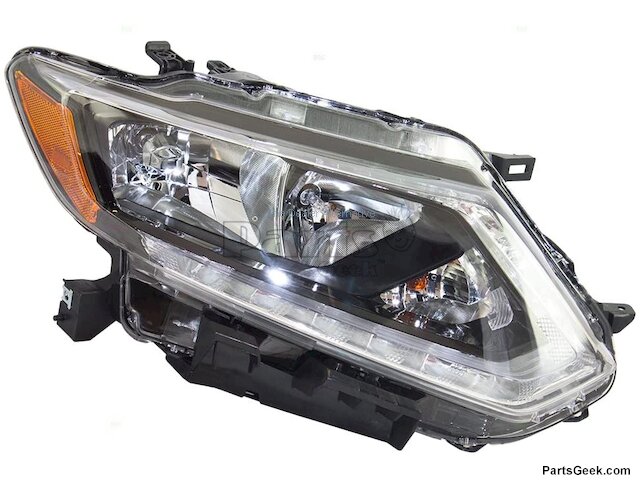 TYC Headlight Assembly – Right Passenger Side – For 2014-2016 Nissan Rogue – Complete With Bulbs