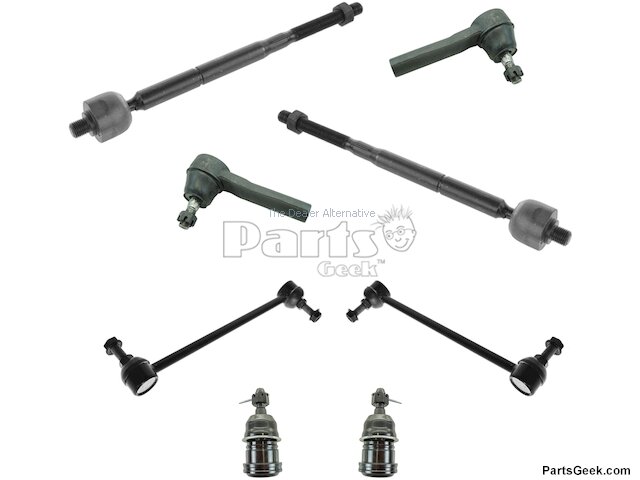 8-Piece Front Suspension Kit For 2008–2010 Dodge Grand Caravan – Control Arms, Ball Joints, Tie Rods