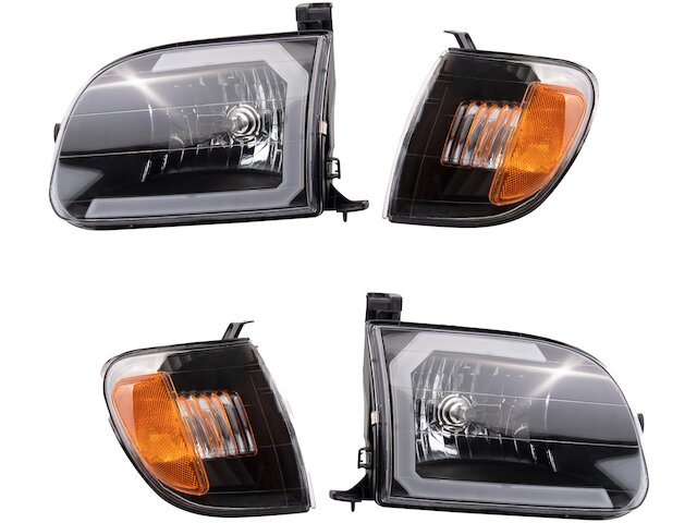 Fari Anteriori Per Toyota Tundra 2000-2004 - Coppia Nero Fum&eacute;, Marca OEMASSIVE, DOT Compliant
