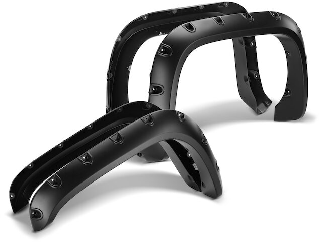 Fender Flares for 2019-2024 RAM 2500 3500, Pocket Rivet Style, Rough Textured Black