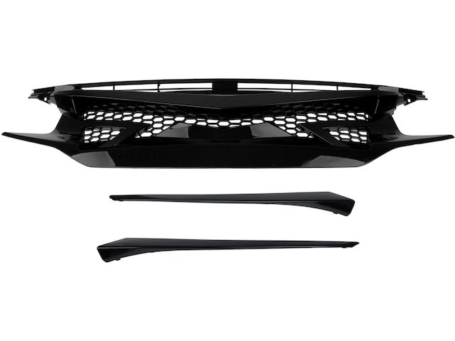 Mid Valley Gloss Black Honeycomb Front Upper Grille – Fit Honda Civic 2016-2018 1.5L/2.0L