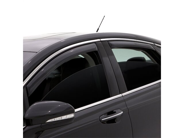 In-Channel Rain Guard Window Visors For 2016-2025 Chevy Malibu, Dark Smoke Gloss