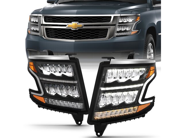 For 2015-2020 Chevrolet Tahoe Headlight Set Anzo 48734GC 2016 2017 2018