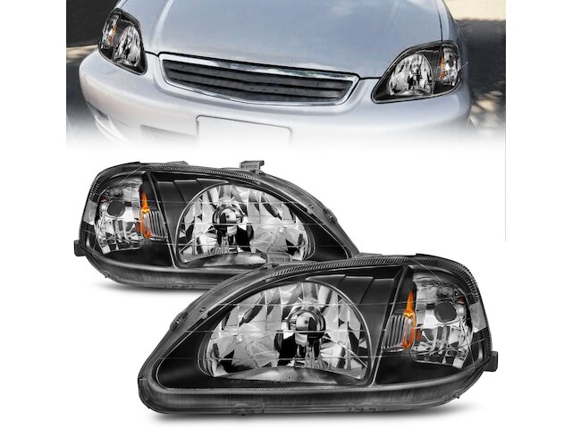 1999-2000 Honda Civic Headlight Assembly - Anzo 121070 - PartsGeek.com