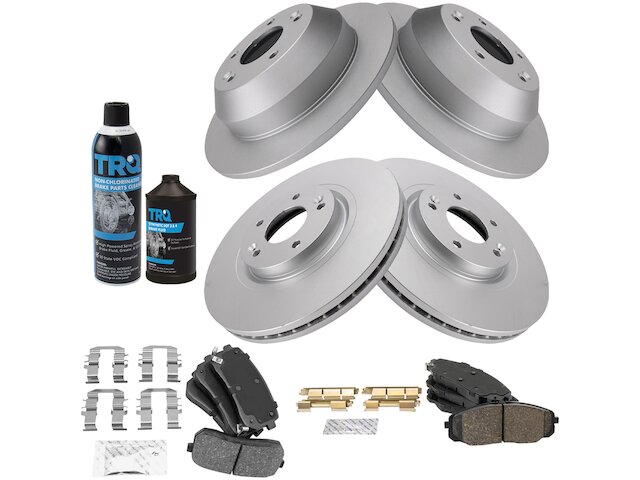 thumbnail image 2 of Detroit Axle Front Brake Kit For 2015-2021 Kia Sedona - 320mm Drilled & Slotted Rotors + Ceramic Pads, 10 Year Warranty 2 of 5