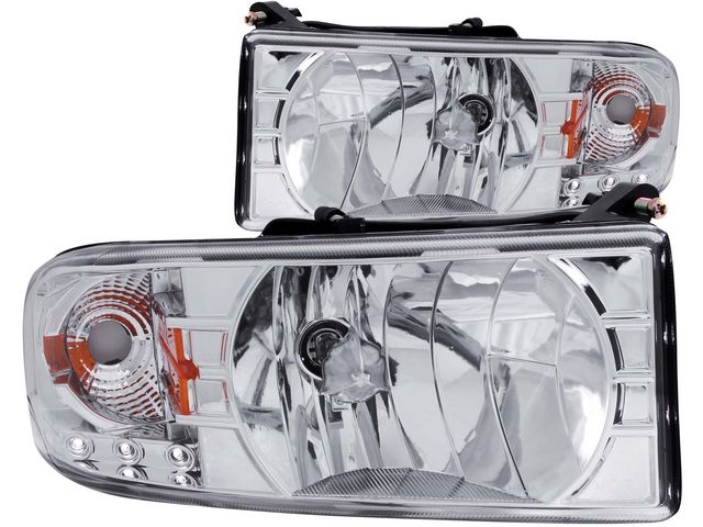 For 1994-2002 Dodge Ram 2500 Headlight Set Anzo 61396CK 1999 2001 1998